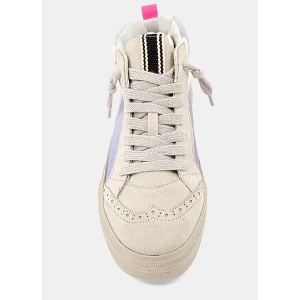 SHUSHOP sneakers 8 1/2 Shu Shop shoes womens size 8.5 Riley Sneakers Lilac Pink